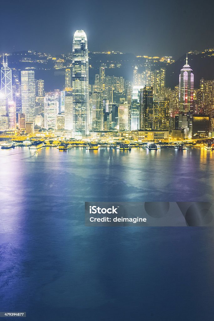 Vista da Cidade de Hong Kong - Royalty-free Anoitecer Foto de stock