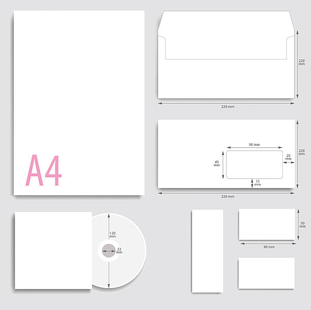 Corporate identity.Envelope paper, business cards, CD vector art illustration