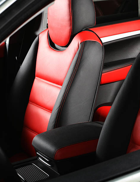 istock Leather car seat close up photo 479396422