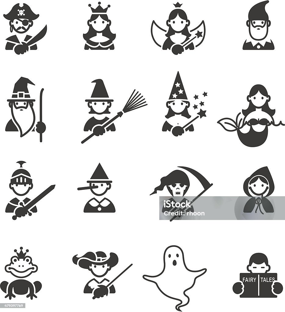 Fairy Tales icons 16 Fairy Tales related vector icons. JPG file and EPS8 file. Icon Symbol stock vector