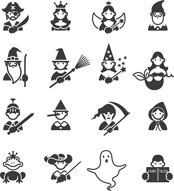 Fairy Tales icons 16 Fairy Tales related vector icons. JPG file and EPS8 file. pinocchio illustrations stock illustrations