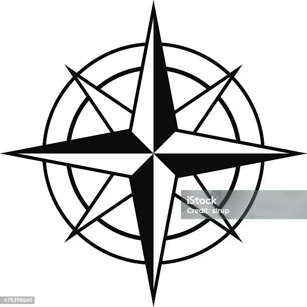 Antique Style Compass Rose Icon Stock Illustration - Download Image Now - 2015, Adventure, Antique