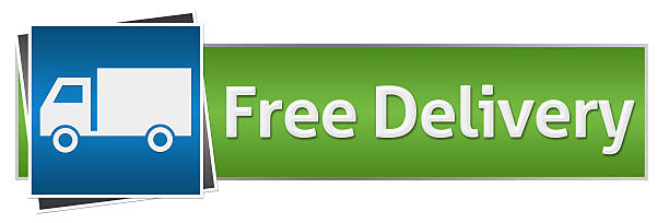 istock Free Delivery Green Blue With Truck 479398768
