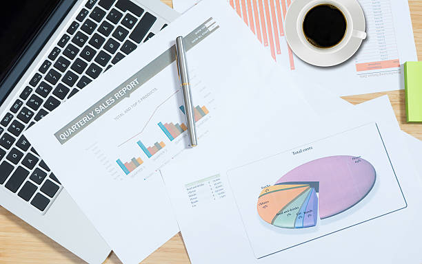 istock Charts and laptop on the table 479399486