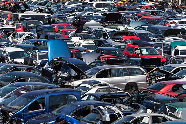istock Cars at a scrap yard 479401128