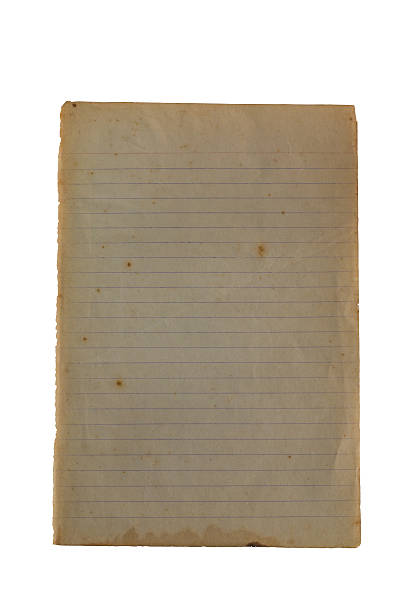 istock Old memo paper to reveal yellowing, blank, lined 479404536