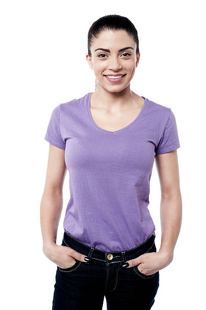istock Pretty woman posing over white 479409330