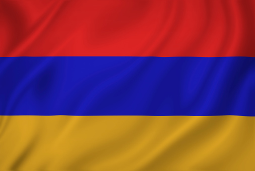 Armenia national flag background texture.