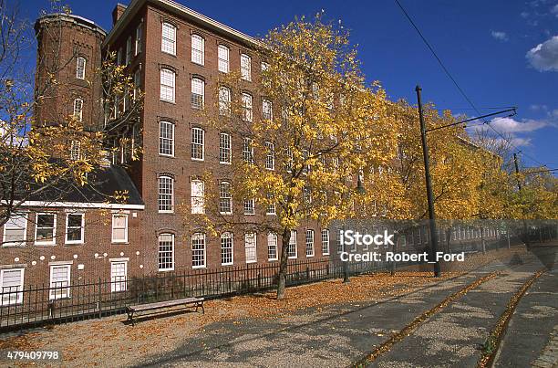 Fall Colors Street Car Line National Historical Park Lowell Massachusetts Stock Photo - Download Image Now