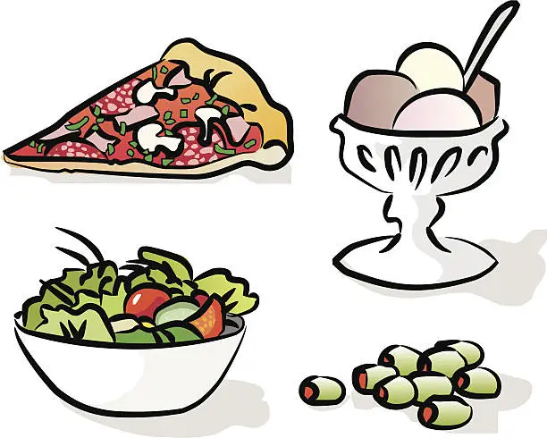 Vector illustration of Italian menu (vector & jpg)