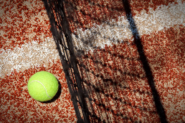 istock Tennis ball  on the court 479410501
