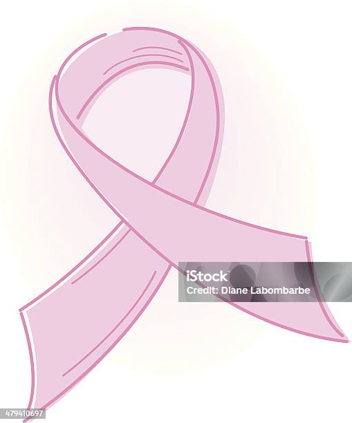Sketchy Pink Breast Cancer Awareness Ribbon Vector Clipart Icon Stock Illustration - Download Image Now