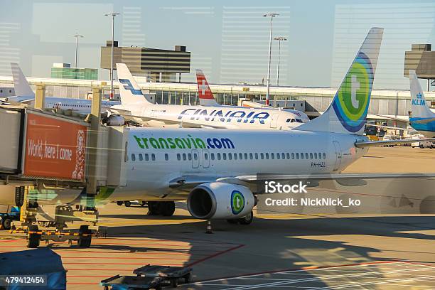 Maintenance Of Aircraft On The Airfield At The Airport Amsterdam Stock Photo - Download Image Now