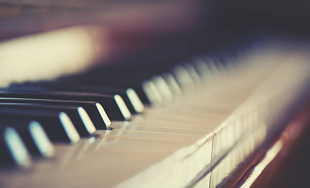 tastiera pianoforte - piano piano key orchestra close up foto e immagini stock