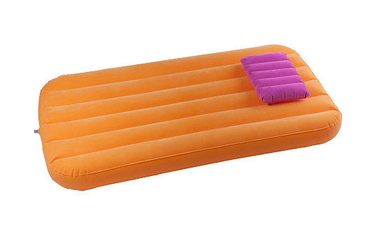 Portable air bed and pillow for relax time or outdoor picnic