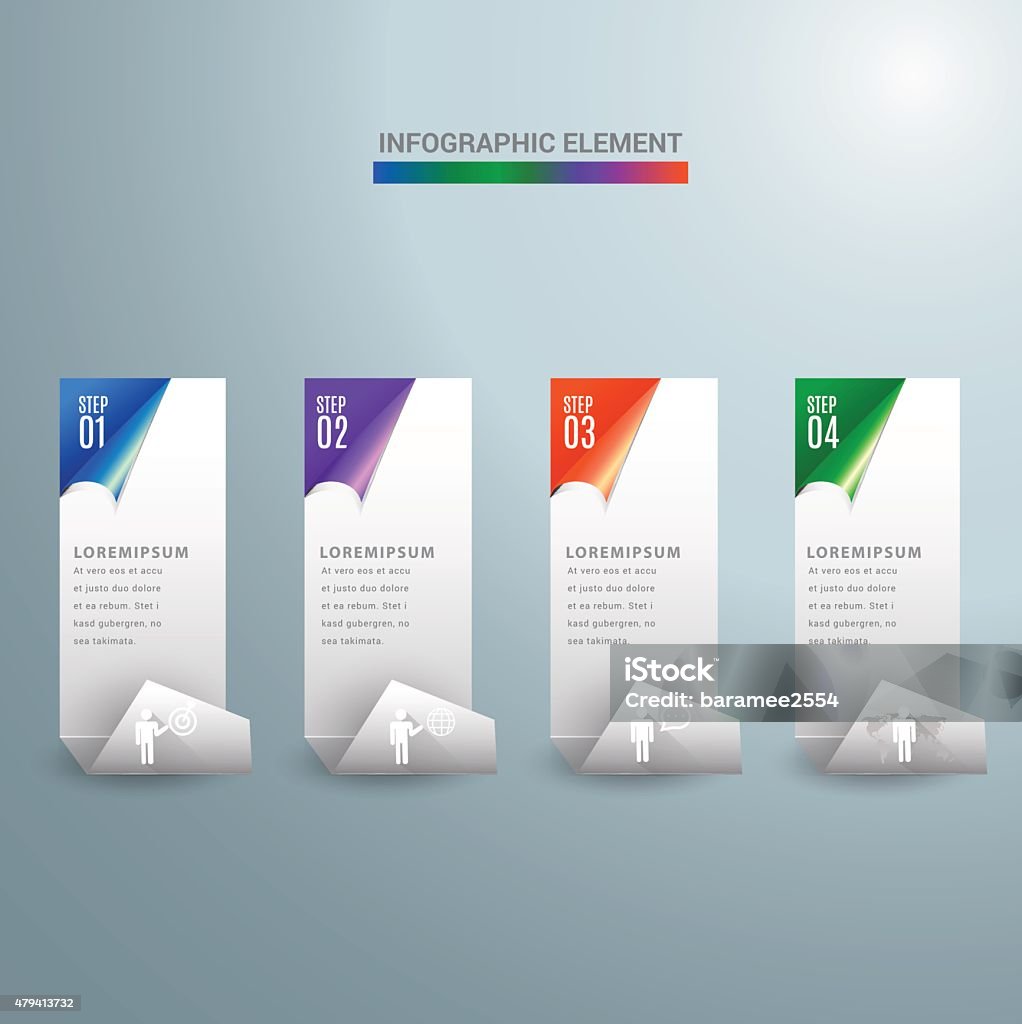 Abstract 3D Modern digital template vector  banner infographics. 2015 stock vector