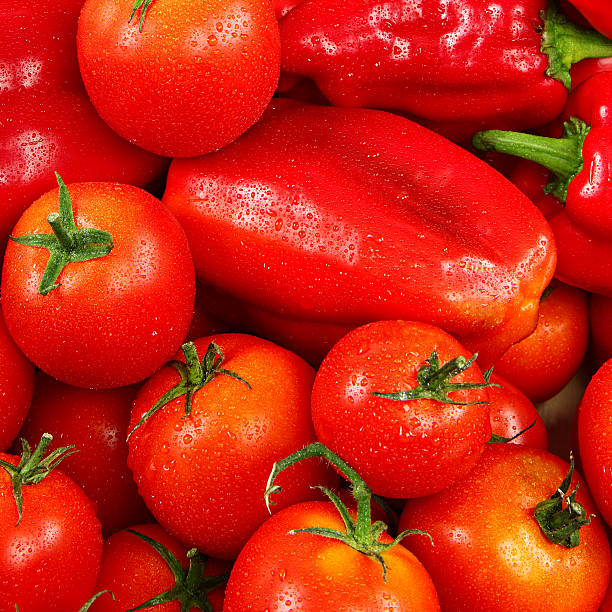istock Tomatoes, cucumbers and peppers. 479413760