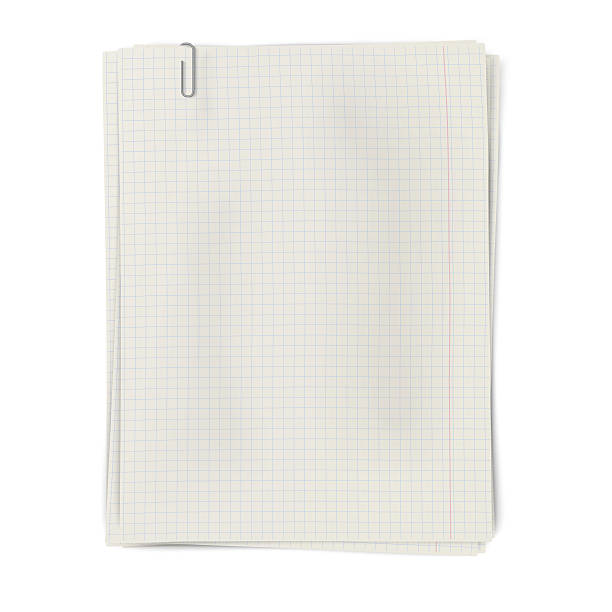 istock Clipped pile of squared sheets of paper isolated on white 479414436