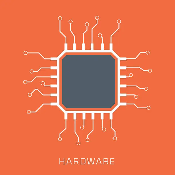 Vector illustration of Hardware, flat style, colorful, vector icon