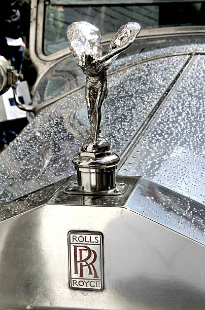 Moscow, Russia - June 3, 2012: Spirit of Ecstasy is the bonnet ornament on the english car Rolls-Royce Phantom I competed at the annual L.U.C. Chopard Classic Weekend Rally.