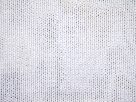 White cotton knitted fabric background