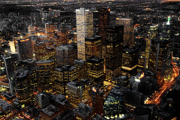 istock An aerial view of Toronto, Canada at night 479422480