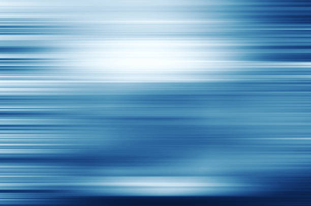 ブルーモーションブラー抽象的な背景  - led pattern in a row blue ストックフォトと画像