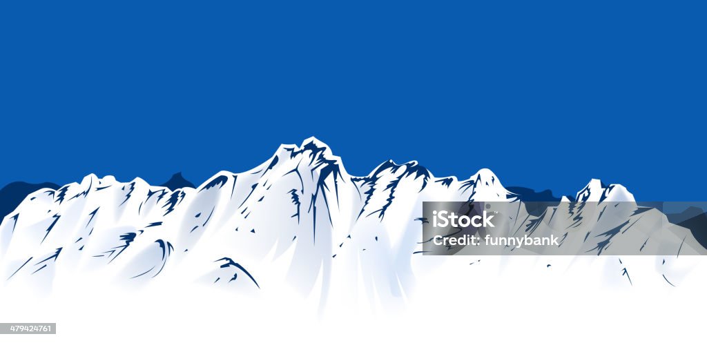 Vue sur la montagne - clipart vectoriel de Chaîne de montagnes libre de droits