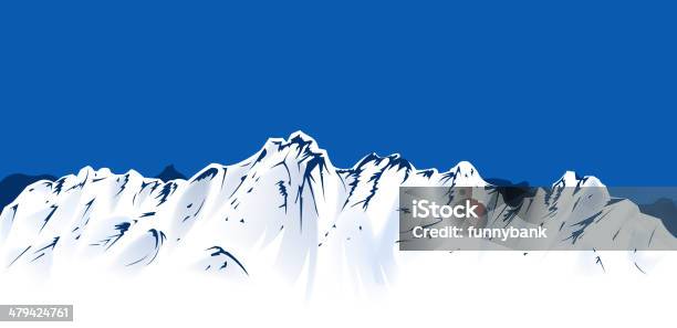 Vue Sur La Montagne Vecteurs libres de droits et plus d'images vectorielles de Chaîne de montagnes - Chaîne de montagnes, Neige, Illustration