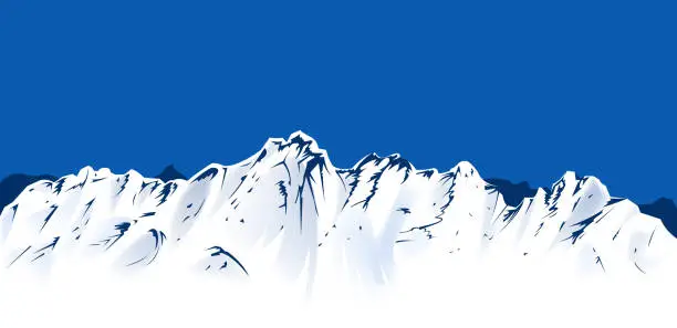 Vector illustration of mountain view