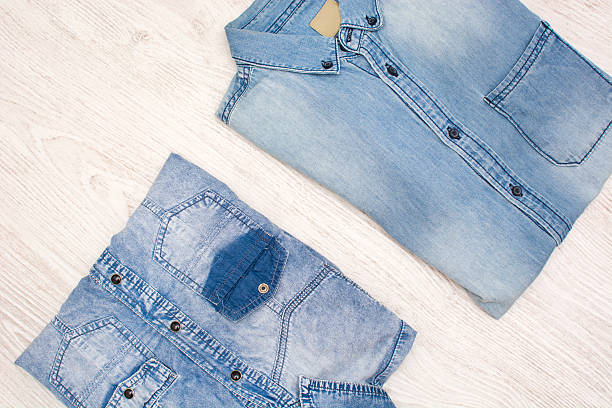 istock denim clothes on wood 479425894