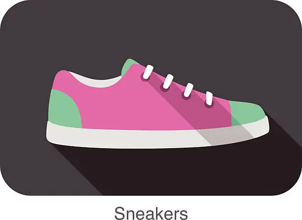 Vector illustration of old style sport sneakers shoe