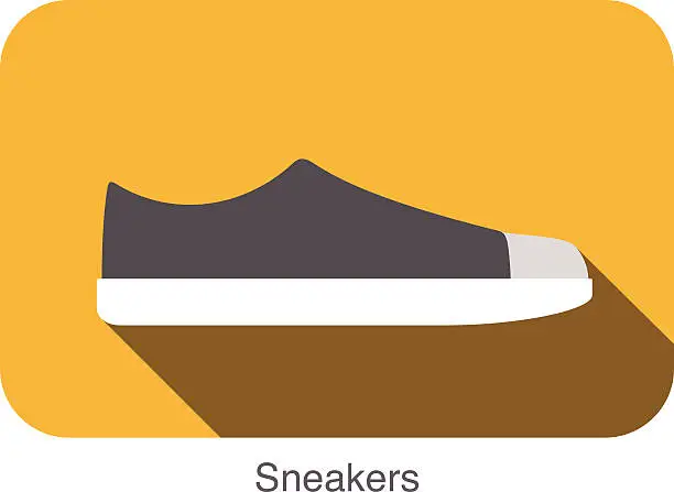 Vector illustration of old style sport sneakers shoe