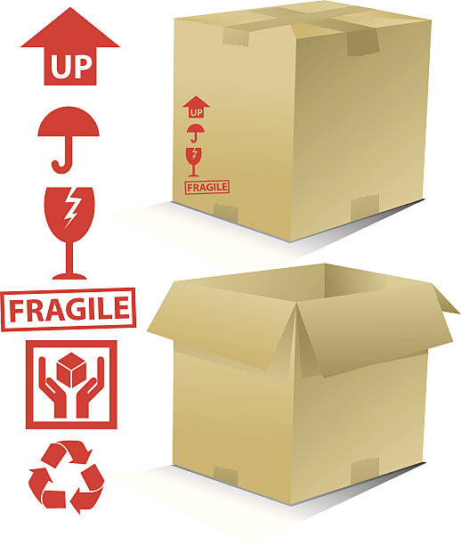 упакуйте и отправьте ее! - unpacking moving office container moving house stock illustrations