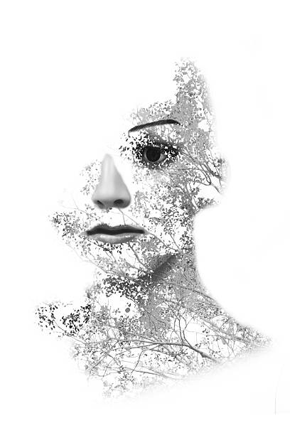 istock Double exposure of  Mannequin and tree black and white 479436028