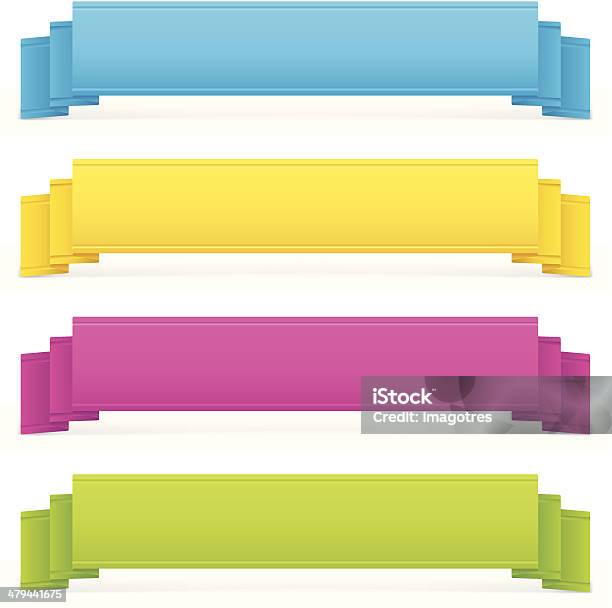 Kolor Wstążki - Stockowe grafiki wektorowe i więcej obrazów Clip Art - Clip Art, Cztery przedmioty, Dekoracja