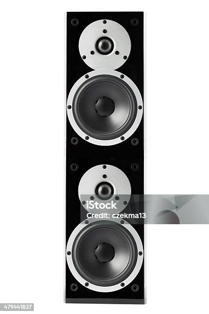 Schwarz Hochglanzlautsprechertower Stockfoto und mehr Bilder von Audiozubehör - Audiozubehör, Ausrüstung und Geräte, Einzelner Gegenstand