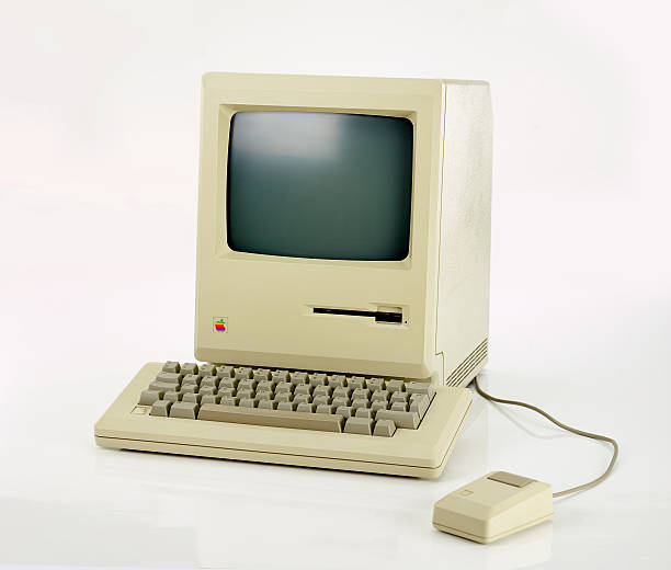 apple macintosh 128 k od 1984, vintage imac - imac zdjęcia i obrazy z banku zdjęć