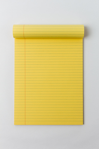 Isolated Yellow Blank NotePad