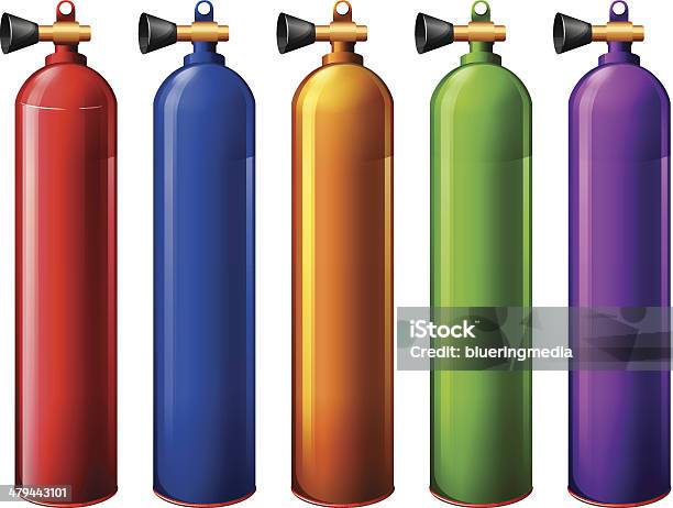 Oxygen Tanks Stock Illustration - Download Image Now - Airtight, Backgrounds, Built Structure