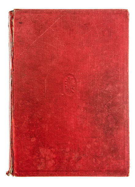 istock Vintage red textile book cover isolated on white background 479443408