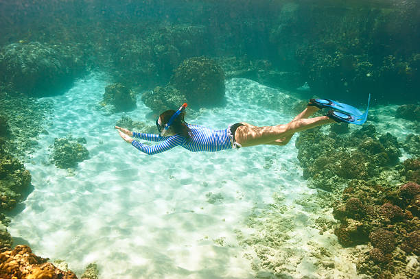 istock Woman with mask snorkeling 479444960