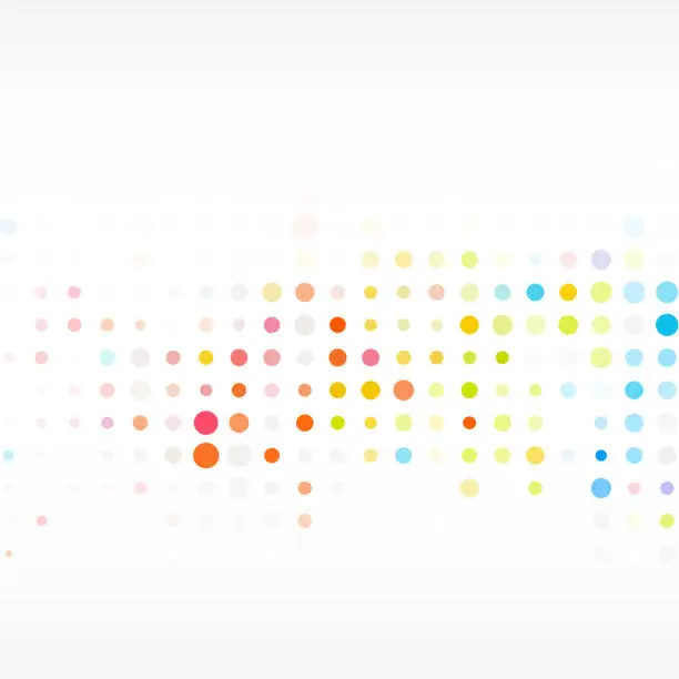 Vector illustration of colorful polka dot pattern background