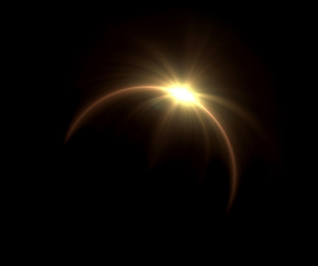 beautiful solar ring lens flare effect is simple to use add on background