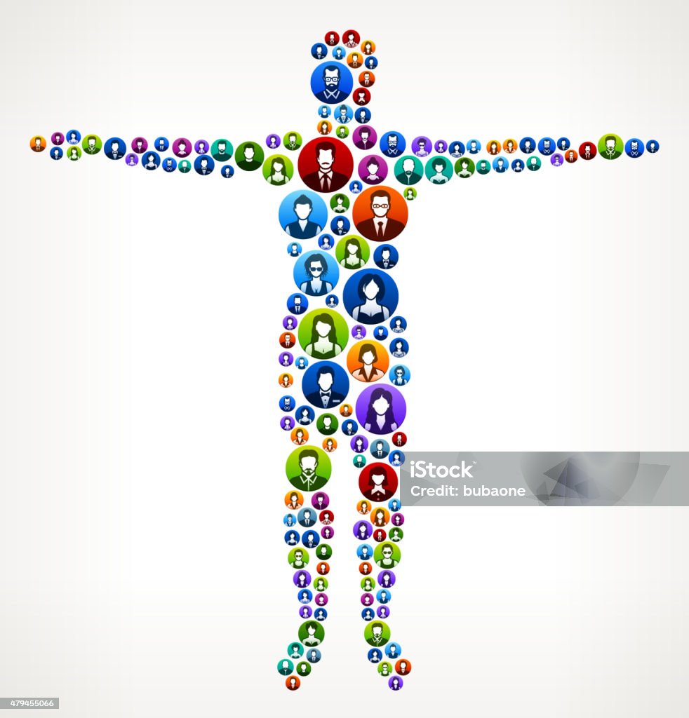 Human Body People Faces Community and Communication Pattern. Human Body People Faces Community and Communication Pattern. These colorful buttons feature portraits of man and women and are ideal for ethnic diversity and community and unity designs. The vector buttons are flat with one face avatar portrait per button. Icon download includes vector graphic and jpg file. 2015 stock vector