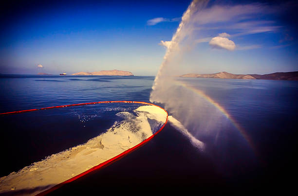 Water splashing in midair on blue sky