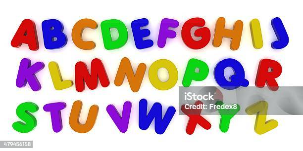 Multicoloured Alphabet Fridge Magnet Letters Background Stock Photo - Download Image Now