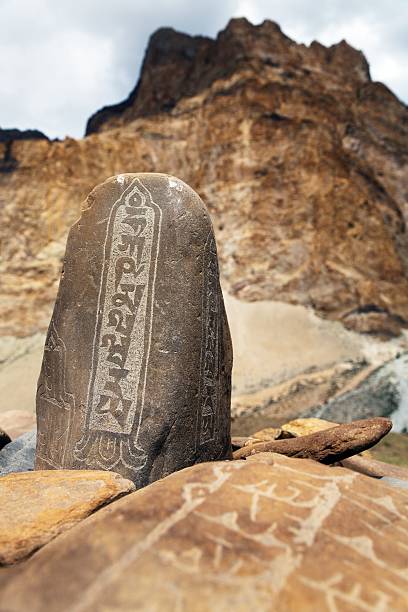 istock Mani wall and stone with buddhist symbols 479459163