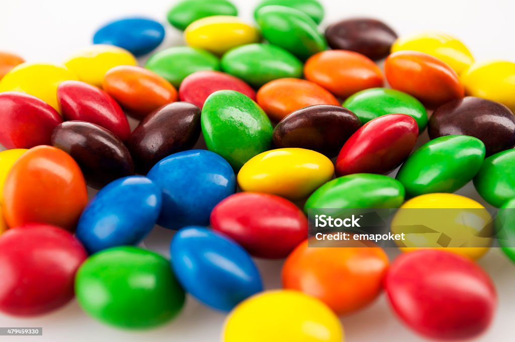 colorful candies Letter M Stock Photo