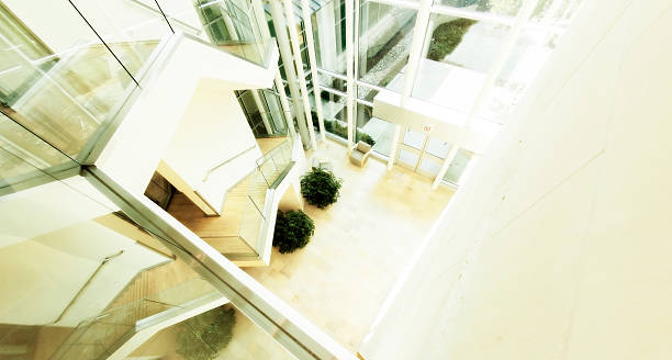 istock Business:  Empty office building lobby. Staircase and windows. 479461683
